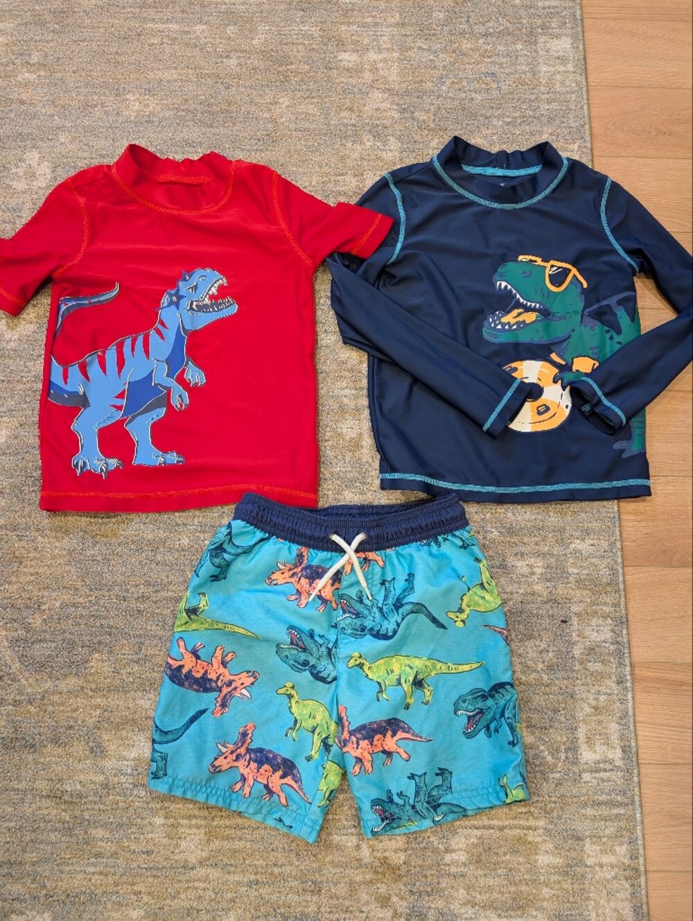 Carter's 5T Swim Shorts And Rash Guards